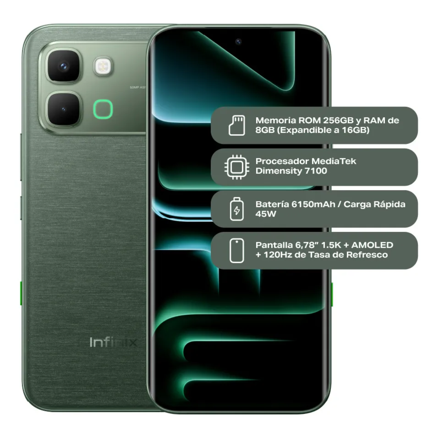 Celular Infinix Note Edge 5G curvo 256/8+8
